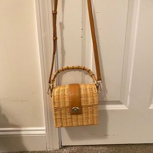 J Mclaughlin wicker bag new without tags